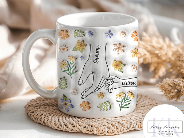 3D Effect Personalised You Hold Our Hands Mum/Nan Mug - Mothers Day - Mum Life