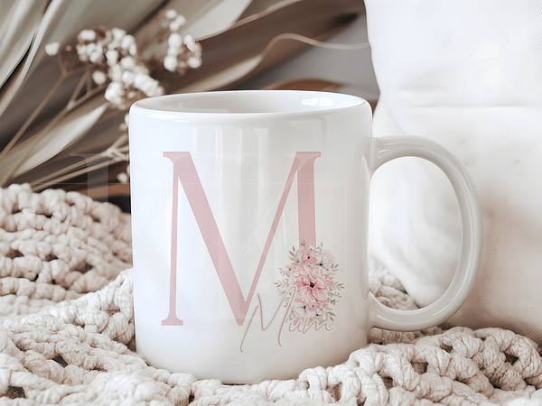 Personalised Pink Floral Alphabet Mum - Mothers Day - Gift For Her