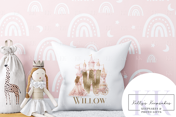 Fairytale Princess Personalised Velvet Cushion