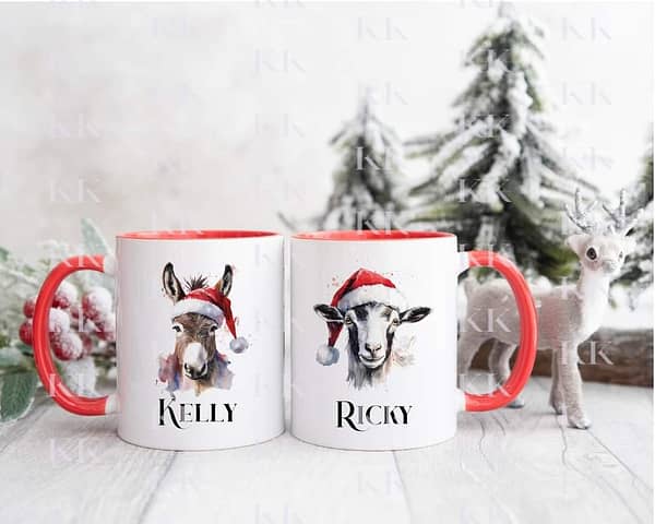 Christmas Animal Personalised Mug - Wild Animals - Farm Animals - Stocking FiIller