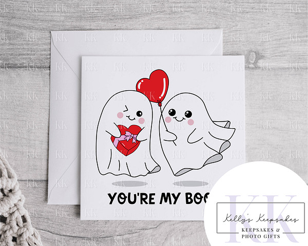 You're My Boo- Ghosts - Valentines Day Card - Funny Card