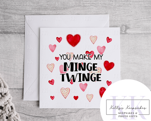 Minge Twinge - Valentines Day Card - Funny Card