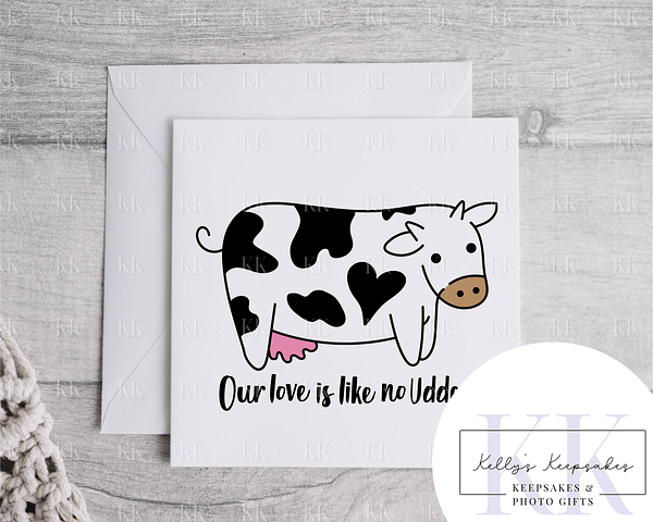 No Udder - Valentines Day Card - Funny Card