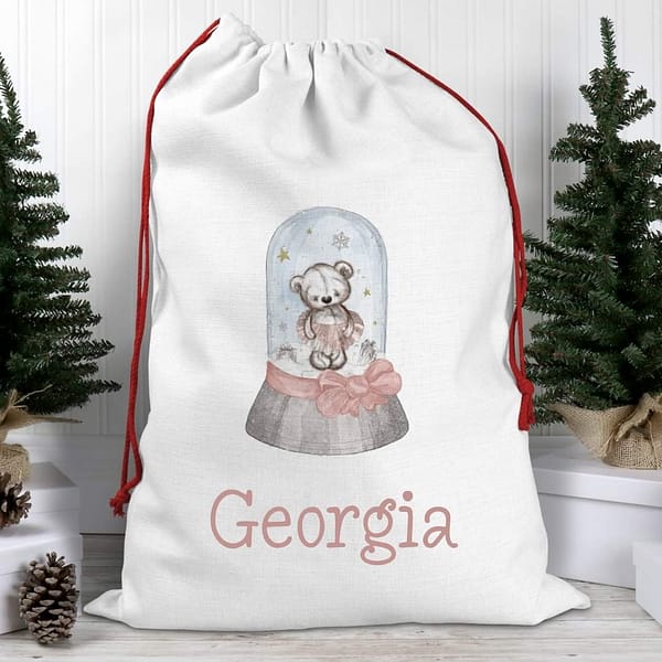 Personalised Ballerina Teddy Bear Christmas Sack - Santa Sack