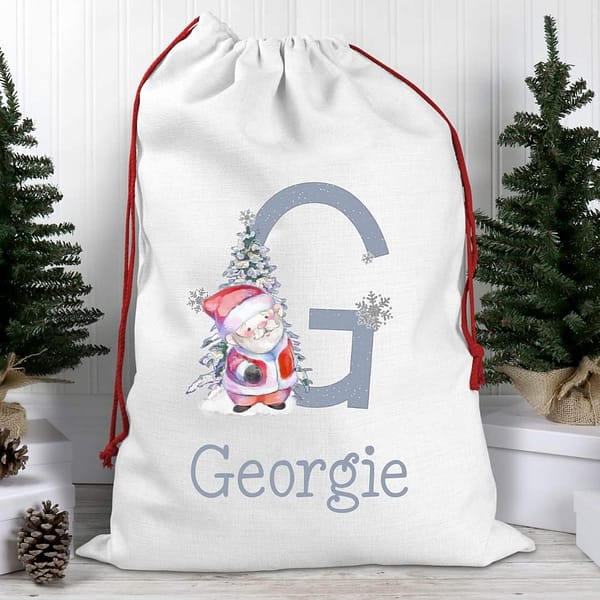 Personalised Alphabet Santa Christmas Sack- Santa Sack