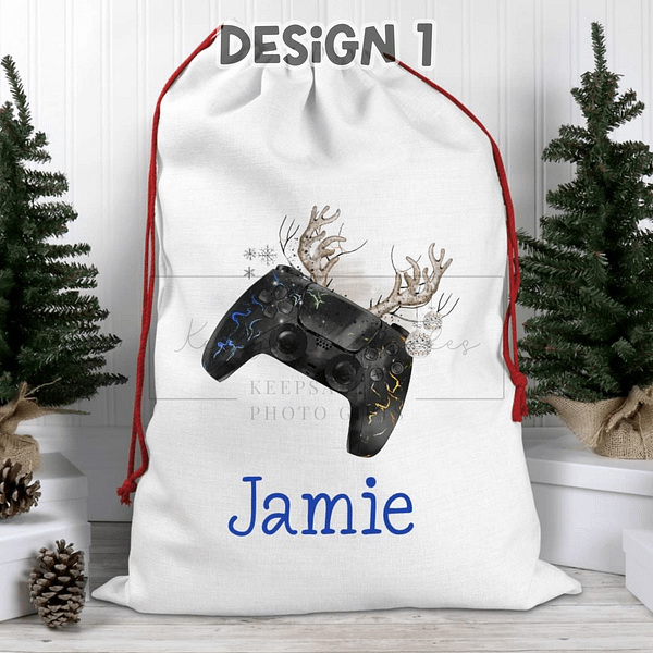 Christmas Gamer Personalised Sack - Santa Sack - Gamer Gifts